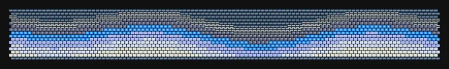 Aurora Ladder — Lapis bead pattern preview