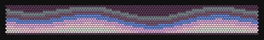 Aurora Ladder — Amethyst bead pattern preview