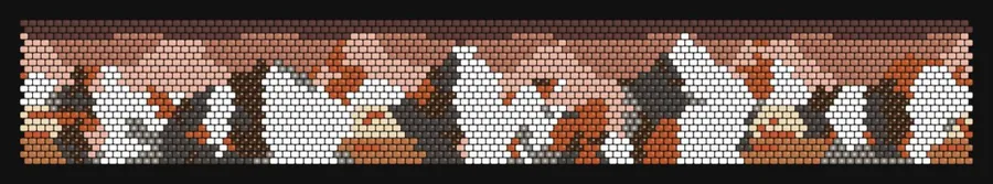 Glacier Peaks — Tiger Eye bead pattern preview