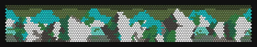 Glacier Peaks — Malachite bead pattern preview
