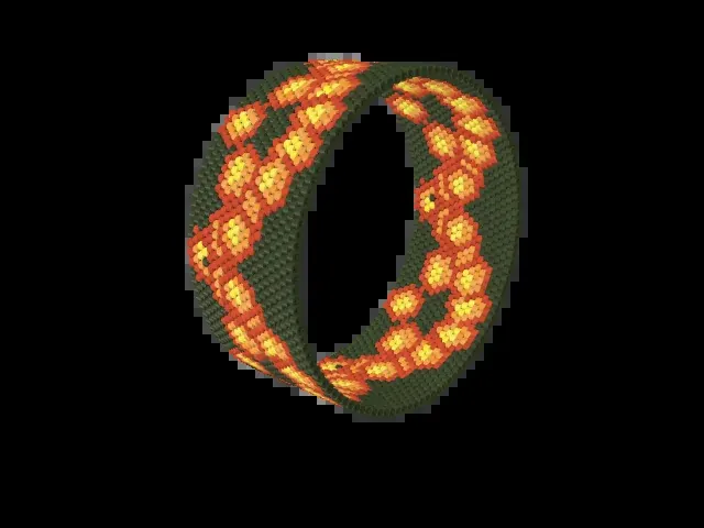 Marigold Garlands bead bracelet pattern preview