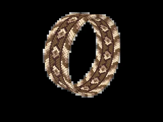 Aran Knit Cables bead bracelet pattern preview
