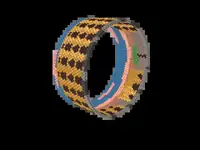 Colosseum and Roman Remains bead bracelet pattern, colour version 3