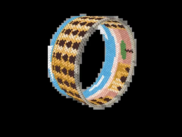 Colosseum and Roman Remains bead bracelet pattern preview