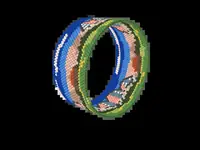 Dolomites bead bracelet pattern, colour version 3