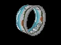 Dolomites bead bracelet pattern, colour version 2