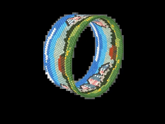 Dolomites bead bracelet pattern preview