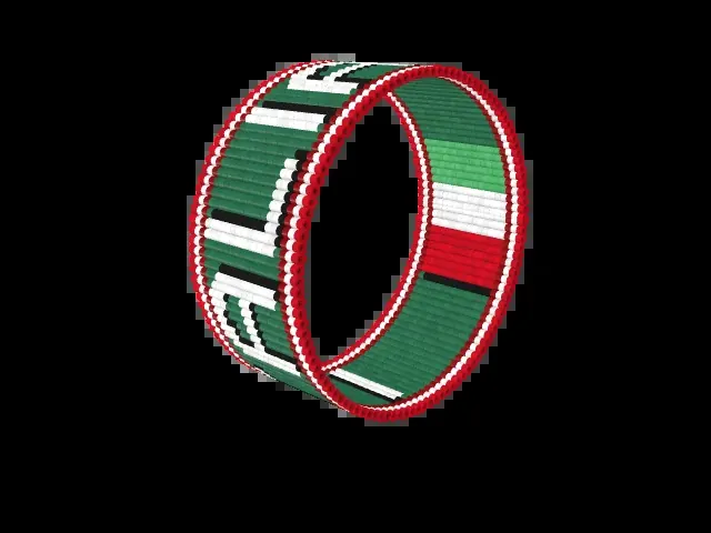 ITALIA bead bracelet pattern preview