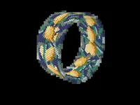 Lemon Grove bead bracelet pattern, colour version 2