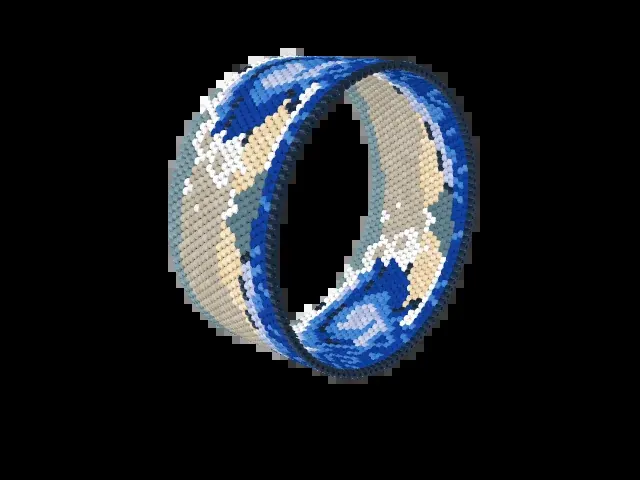 Great Wave bead bracelet pattern preview