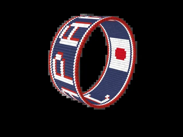 JAPAN bead bracelet pattern preview