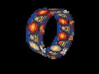 Lantern Alley bead bracelet pattern, colour version 2