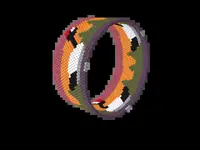 Setsuri River Cranes bead bracelet pattern, colour version 3