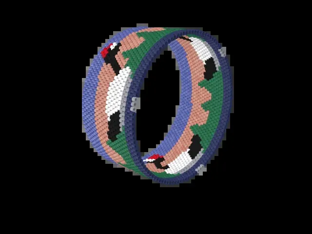 Setsuri River Cranes bead bracelet pattern preview