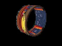 Torii Tunnel bead bracelet pattern, colour version 2