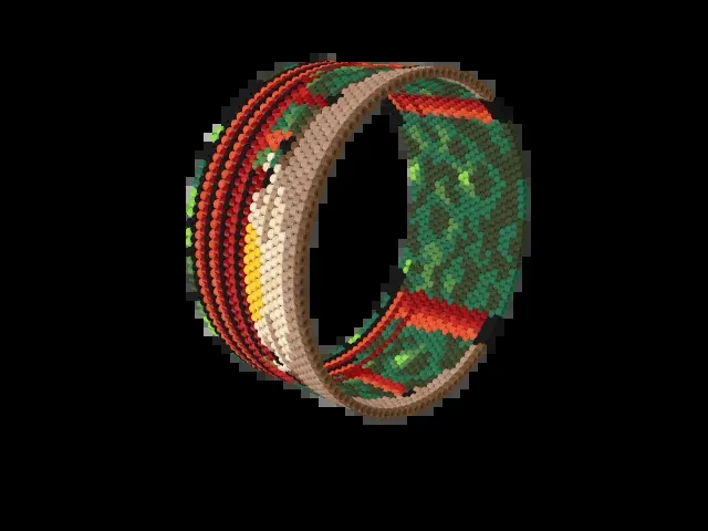 Torii Tunnel bead bracelet pattern preview