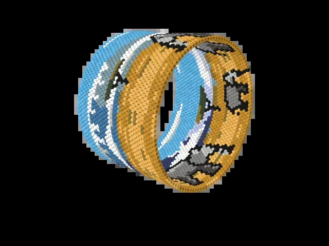 Kilimanjaro from Amboseli bead bracelet pattern preview