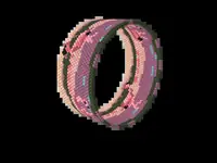 Lake Nakuru Flamingos bead bracelet pattern, colour version 2