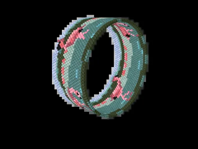 Lake Nakuru Flamingos bead bracelet pattern preview