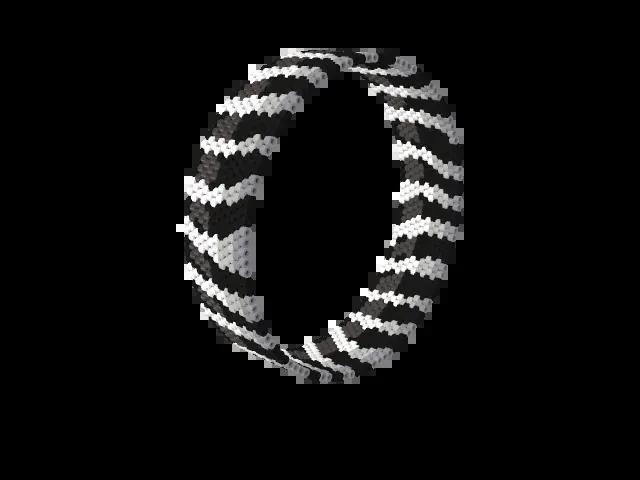 Zebra bead bracelet pattern preview