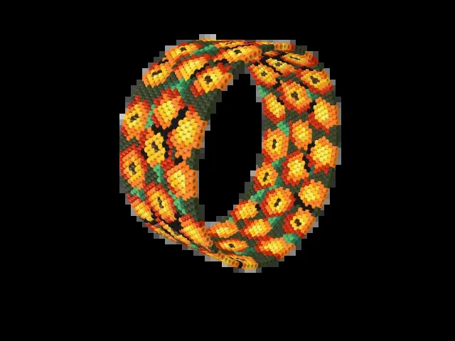 Marigold Garland bead bracelet pattern preview