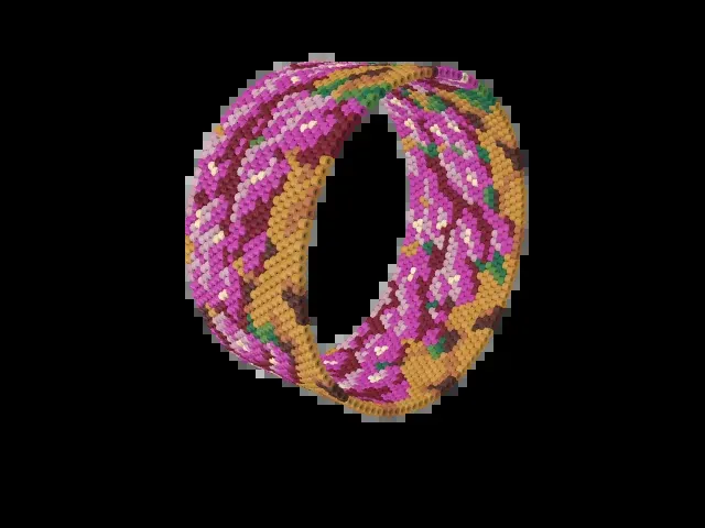 Bougainvillea Wall bead bracelet pattern preview