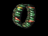 Chili Ristra bead bracelet pattern, colour version 2