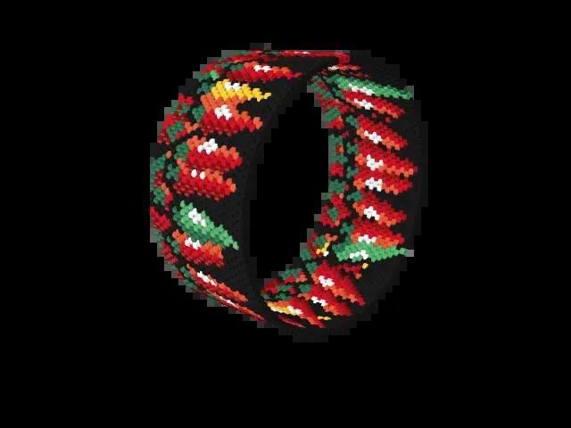 Chili Ristra bead bracelet pattern preview