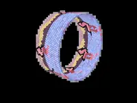 Flamingo Lagoon bead bracelet pattern, colour version 2