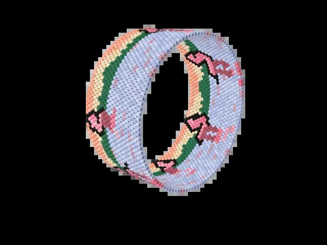 Flamingo Lagoon bead bracelet pattern preview