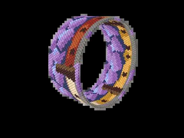 Jacaranda Avenue bead bracelet pattern preview