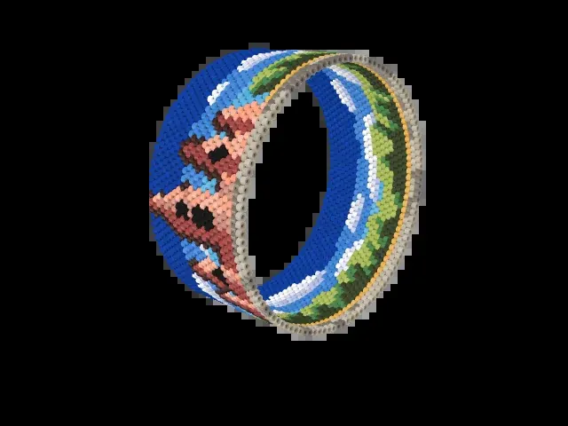 Parroquia of San Miguel bead bracelet pattern preview