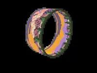 Pico de Orizaba Sunrise bead bracelet pattern, colour version 2