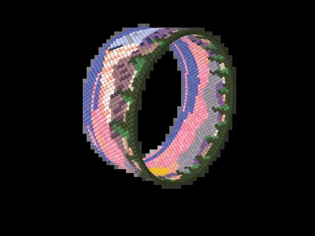 Pico de Orizaba Sunrise bead bracelet pattern preview