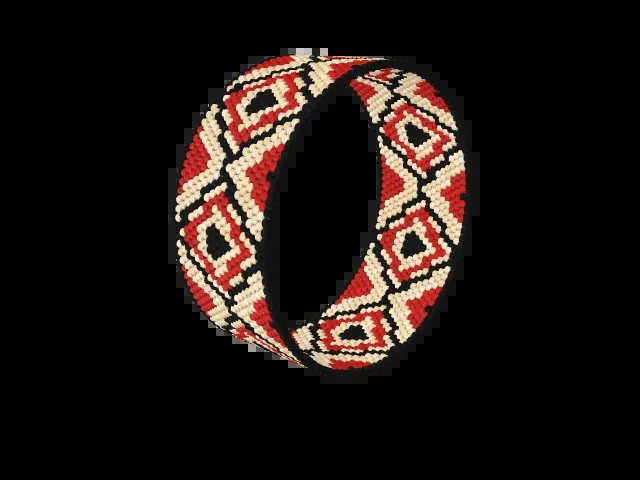 Berber Diamond Rug bead bracelet pattern preview