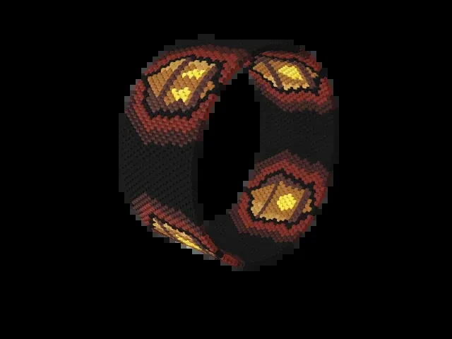 Brass Lanterns bead bracelet pattern preview