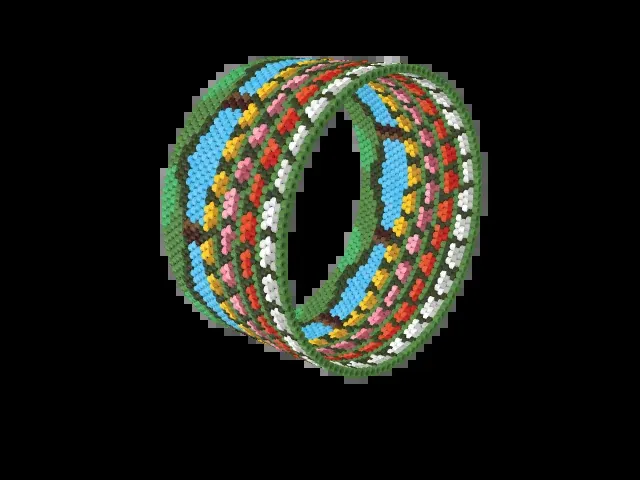 Keukenhof Flower Beds bead bracelet pattern preview