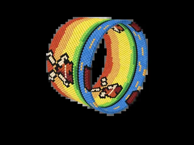 Kinderdijk Windmills bead bracelet pattern preview