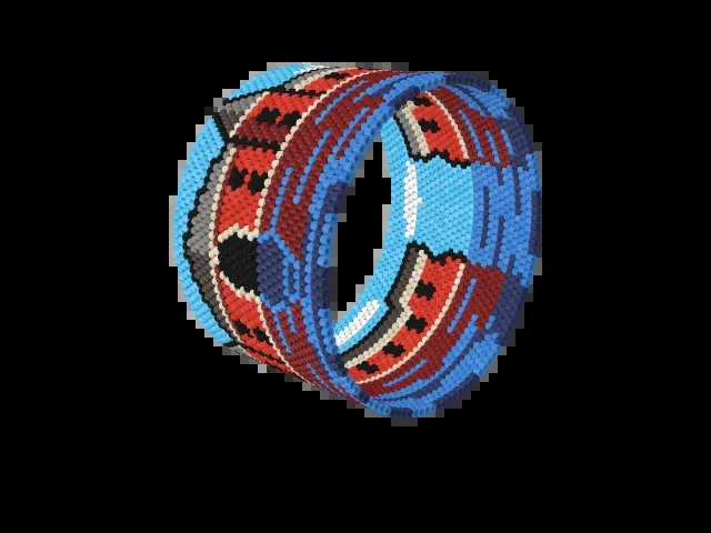 Rijksmuseum Canal bead bracelet pattern preview