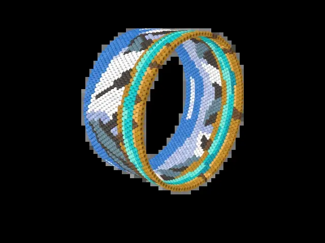 Aoraki over Lake Pukaki bead bracelet pattern preview