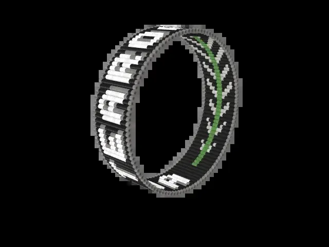 Aotearoa bead bracelet pattern preview