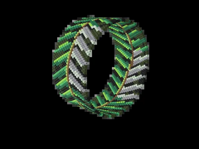 Ponga Fern Frond bead bracelet pattern preview