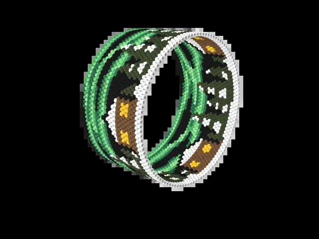 Aurora Over Snowy Cabin bead bracelet pattern preview