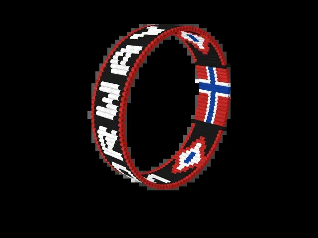NORWAY bead bracelet pattern preview