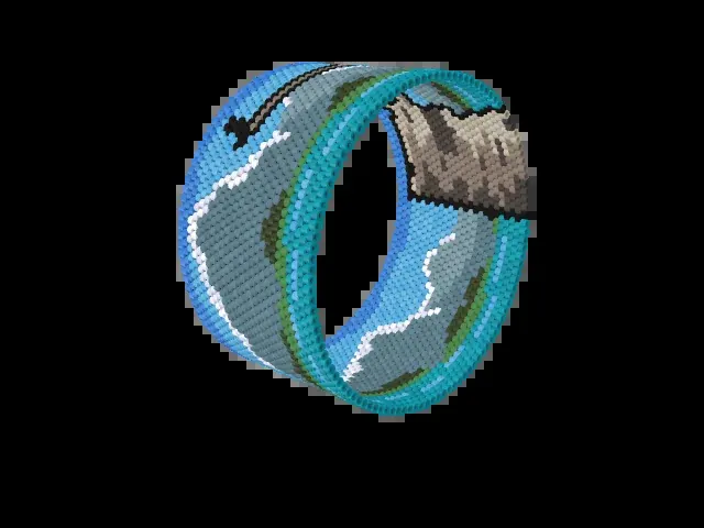 Trolltunga bead bracelet pattern preview