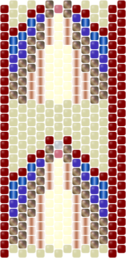 Art Deco Fans Rich — Peyote bead pattern