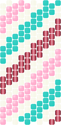 Candy Stripe Twist — Peyote bead pattern