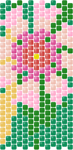 Dahlia Bloom — Peyote bead pattern