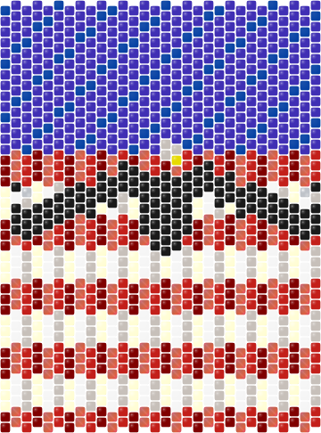 Eagle Silhouette Pendant — Peyote bead pattern