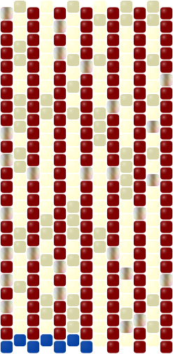 Vintage Distressed Flag — Peyote bead pattern
